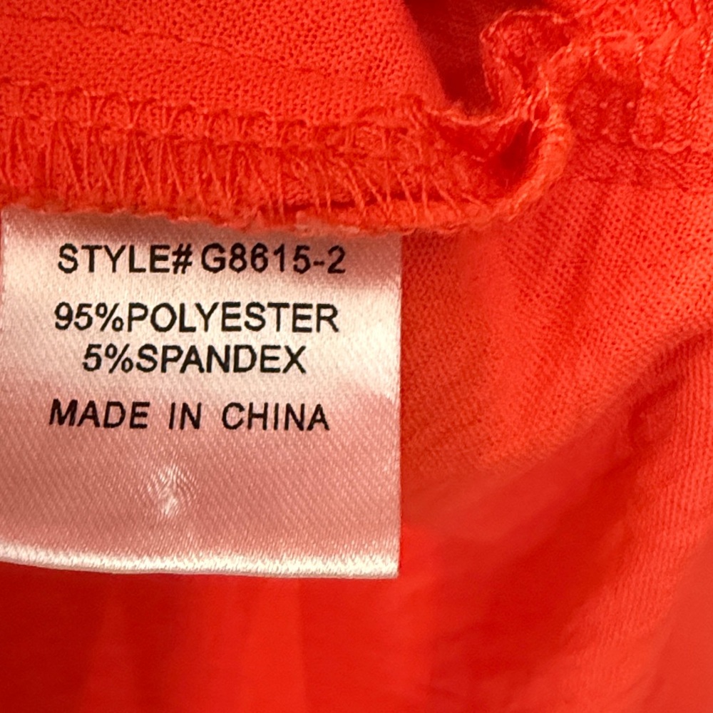 JODIFL (by Gaudie) Beautiful Orange Top with Puff Sleeves, Size Large - Picture 11 of 11